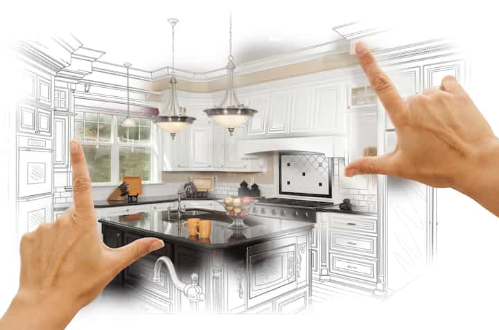 A drawing for a kitchen remodel in Syracuse, NY.